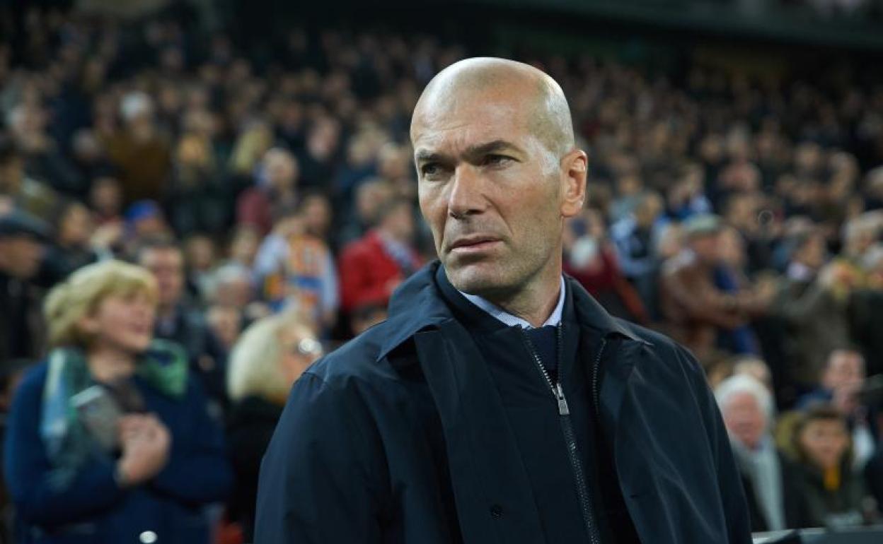 Zinedine Zidane, durante el partido contra el Athletic. 