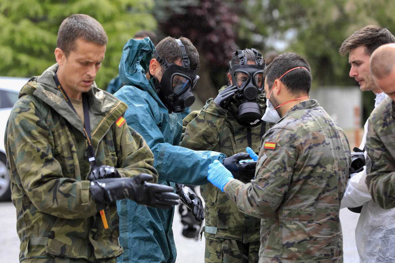 El Ejército vuelve a desinfectar la Residencia Asistida de Cáceres