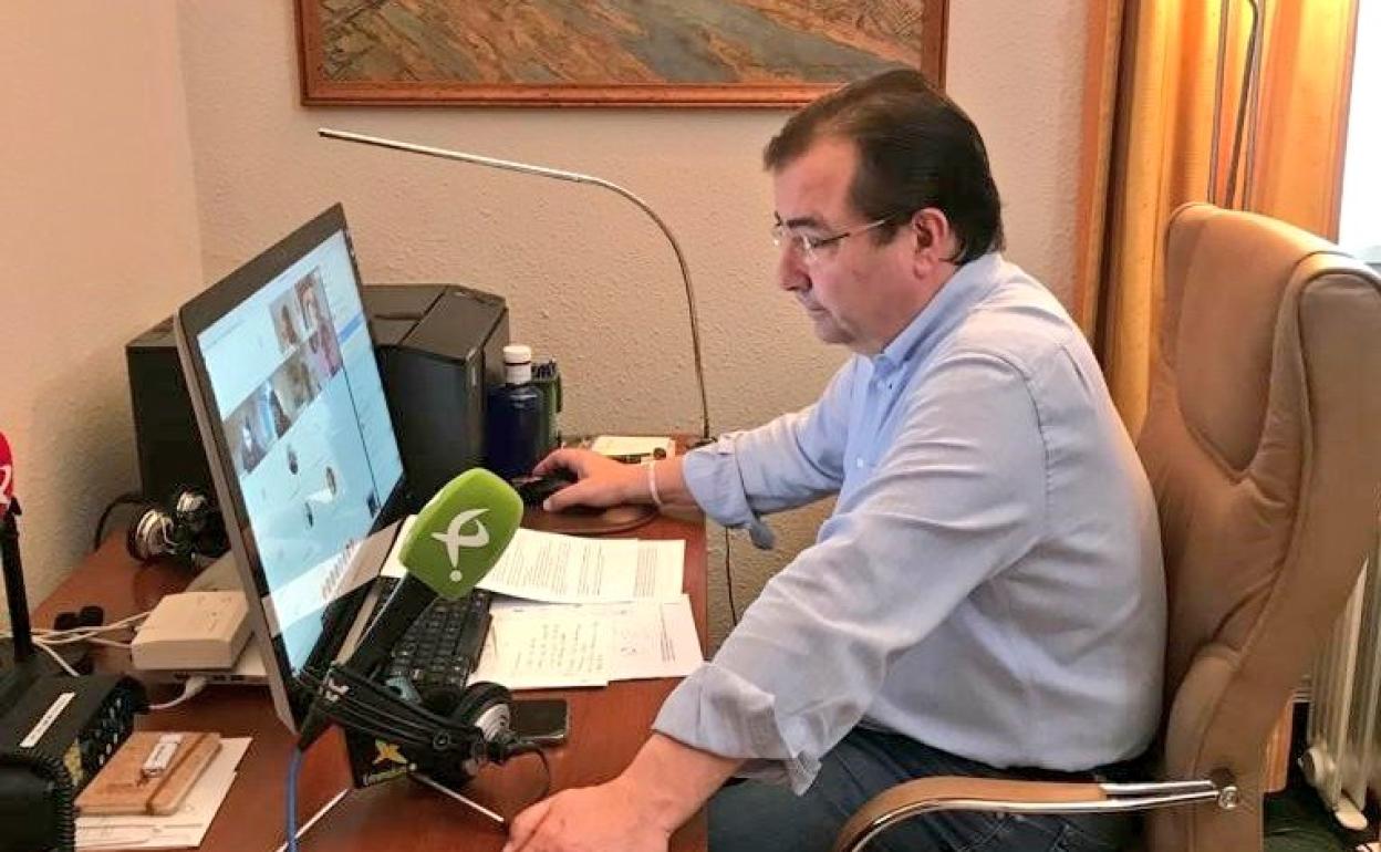 Vara, durante la reunión por videoconferencia del Consejo de Gobierno. 