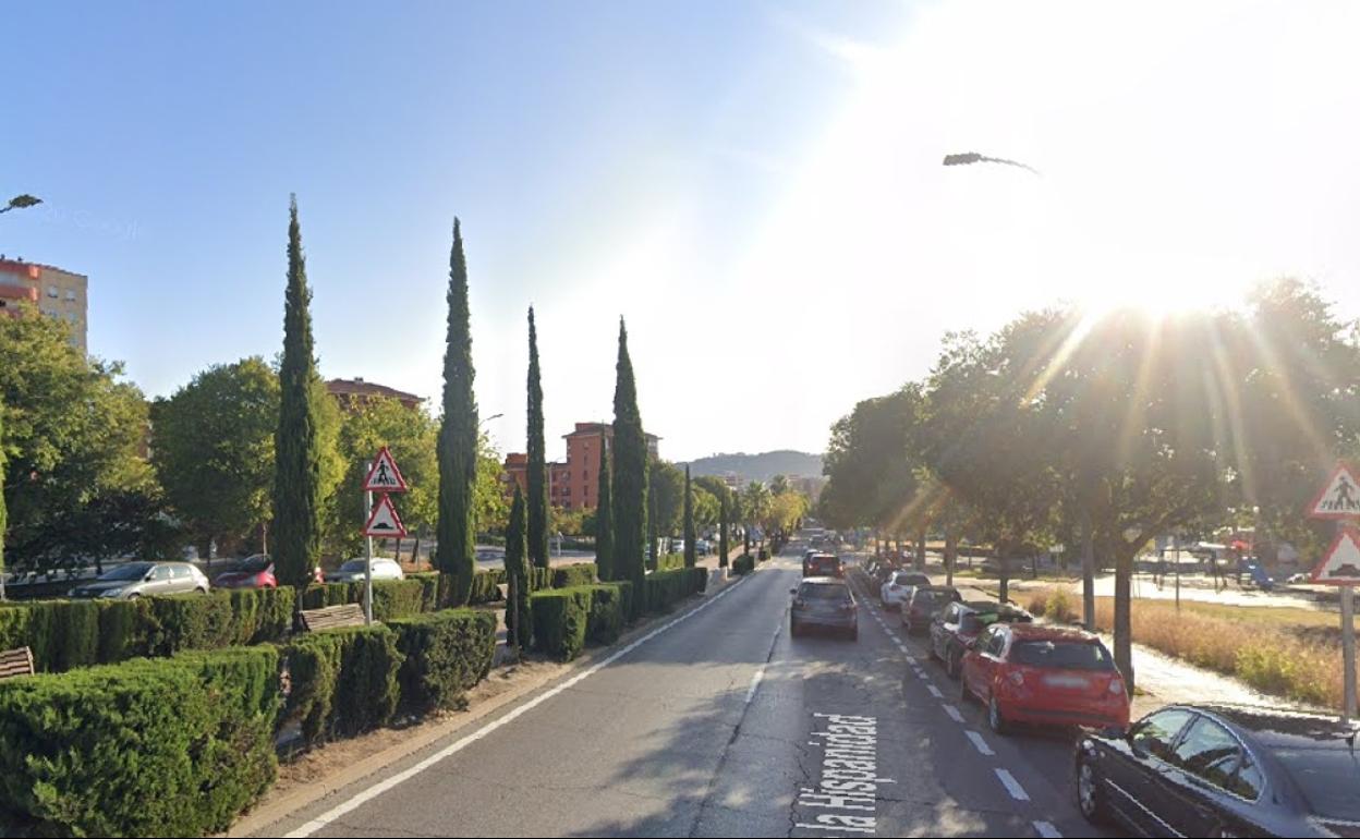 Avenida de la Hispanidad de Cáceres.