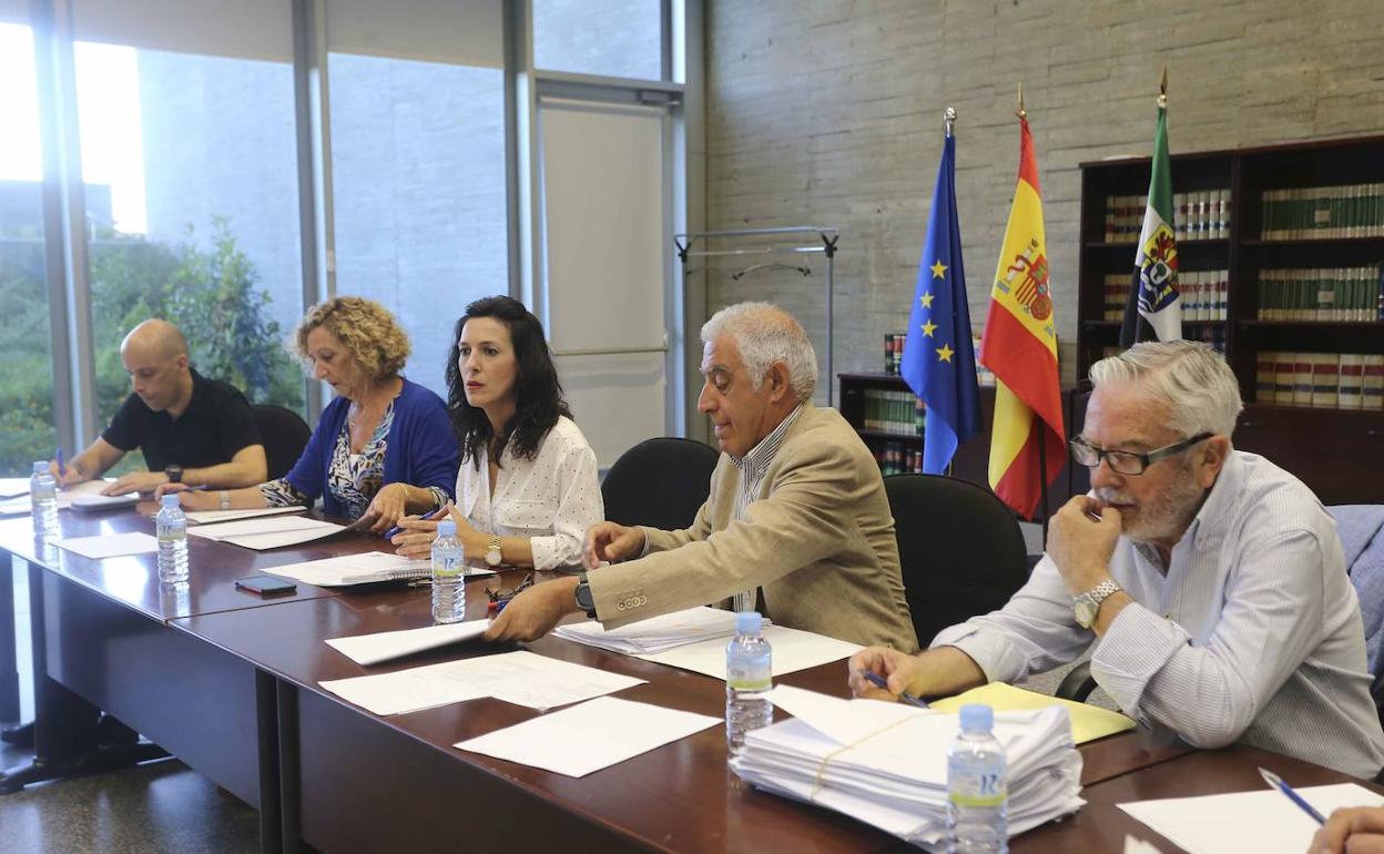 Imagen de archivo de la consejera Esther Gutiérrez en una Mesa Sectorial de Educación. 