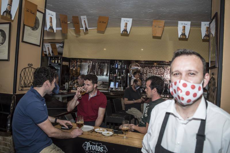 Ambiente en las calles de Badajoz. 