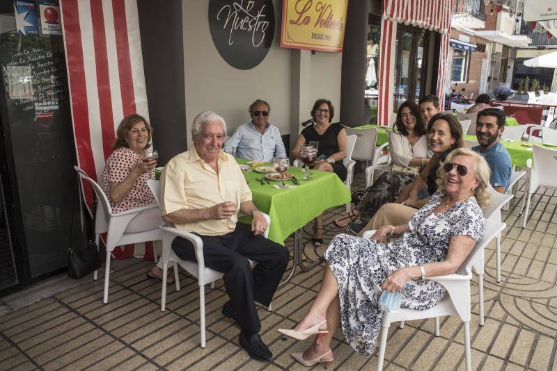 Ambiente en las calles de Badajoz. 