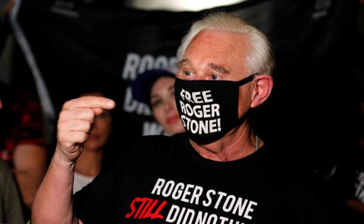 Roger Stone, tras conocer la noticia. 