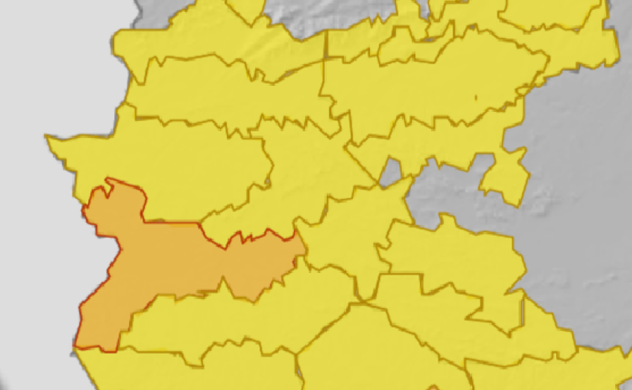 Mapa de avisos de la Aemet para este jueves. 