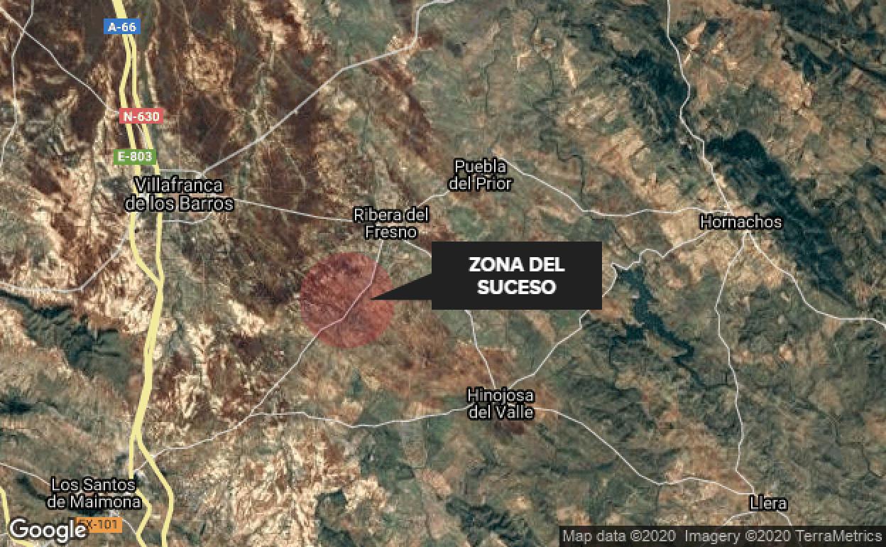 Una mujer de 51 años resulta herida en una salida de vía cerca de Ribera del Fresno