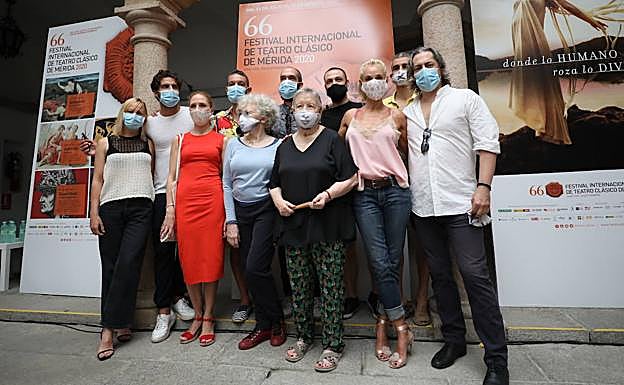 Presentación de la obra 'Penélope' este lunes en Mérida. 