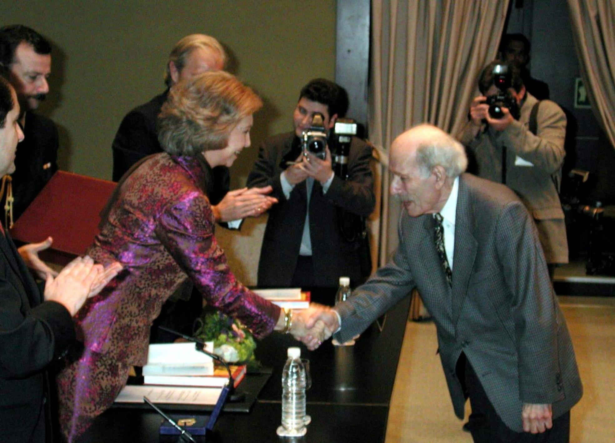 Distinción. El extremeño recibió el premio de la Fundación de la Casa de la Moneda. 