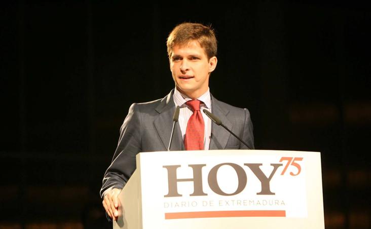El Juli se dirige a los asistentes de la gala Extremeños de HOY.