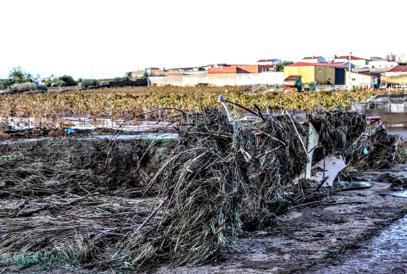 Desborde del arroyo de Valdemedel en Ribera del Fresno