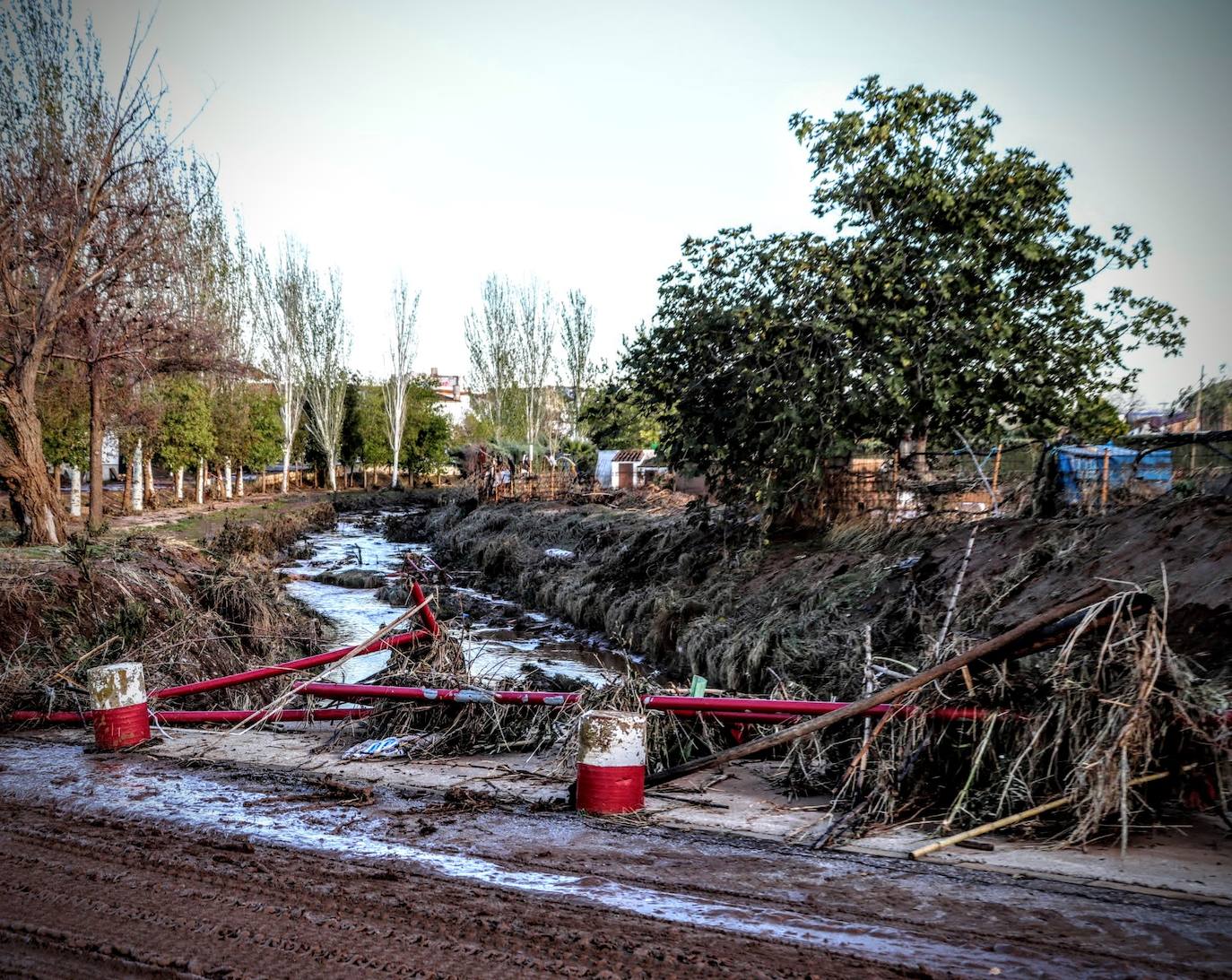 Desborde del arroyo de Valdemedel en Ribera del Fresno