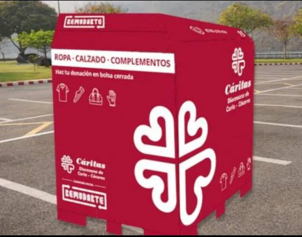 Cáritas crea una de contenedores para recoger usada en la calle | Hoy.es