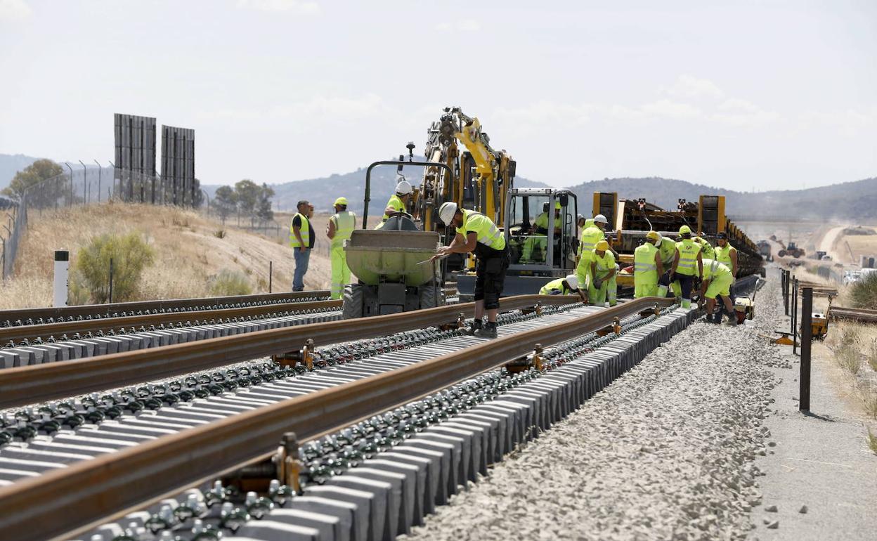 Obras del AVE en Extremadura. 