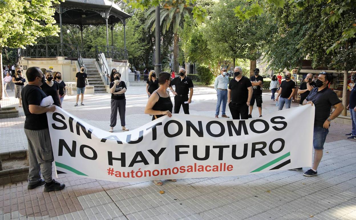 Protestas de autonómos el pasado verano en Cáceres.