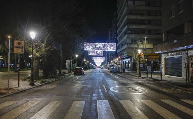 Las calles de Cáceres no mostraban el tradicional trasiego de Nochevieja.