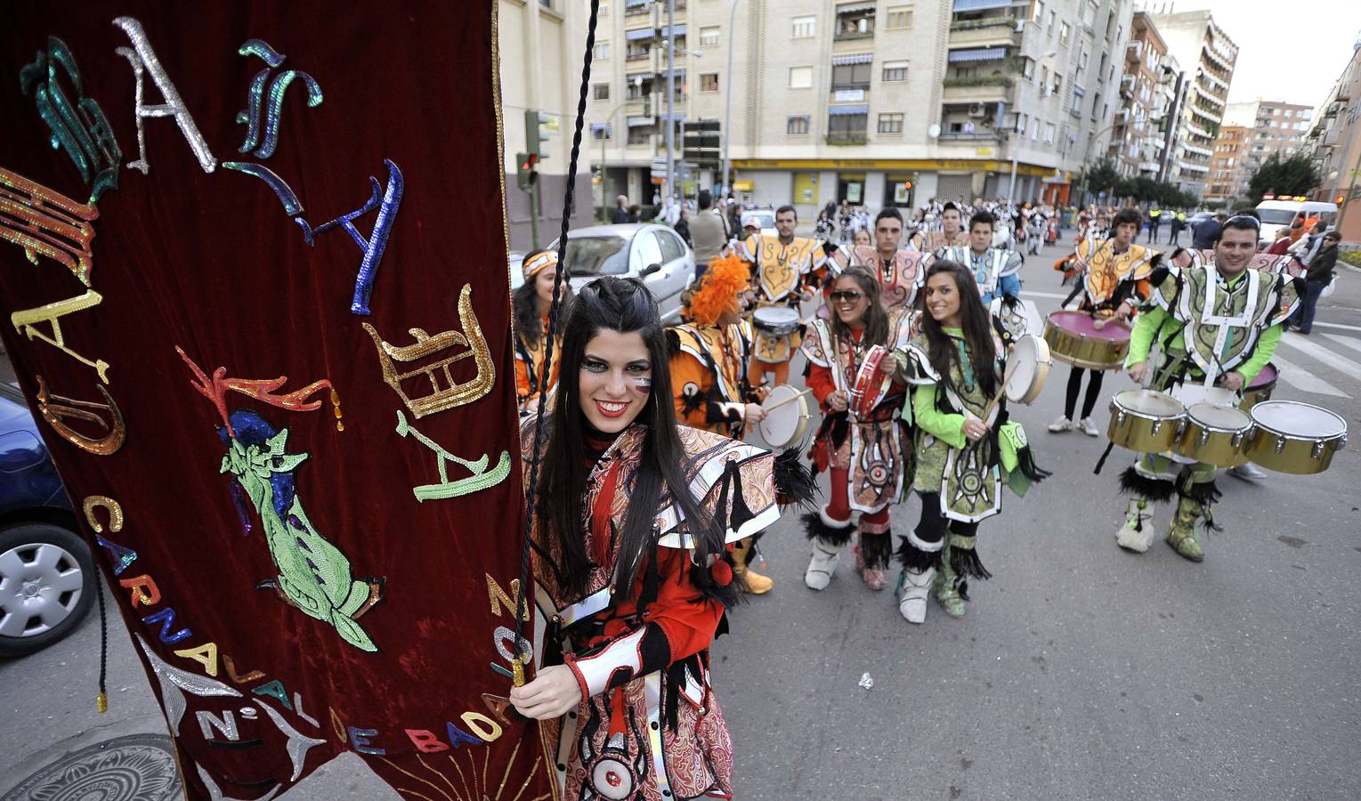 Desfile de comparsa en ala fiesta de las Candelas, 2010