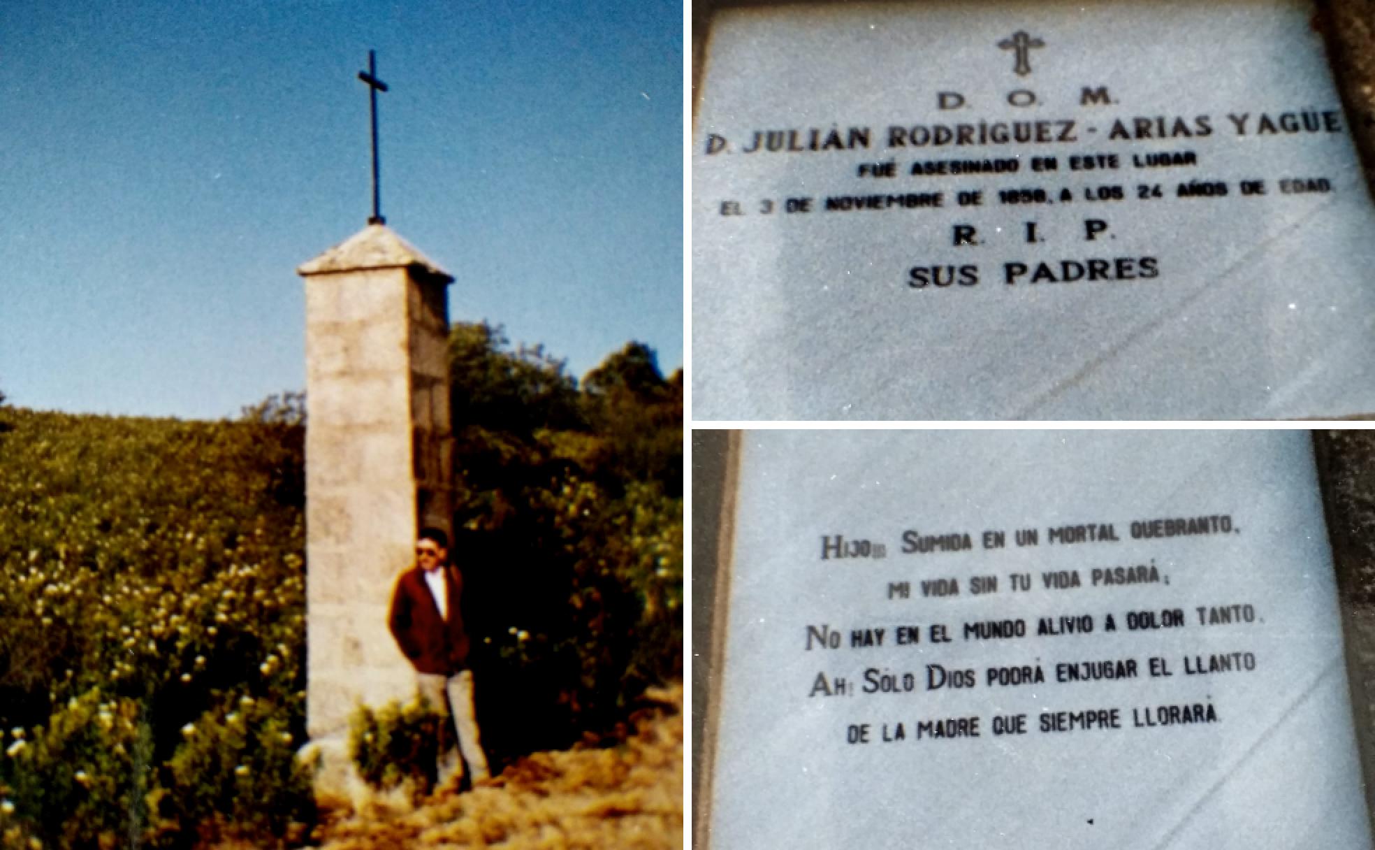 La Cruz del Señorito y sus dos lápidas. 