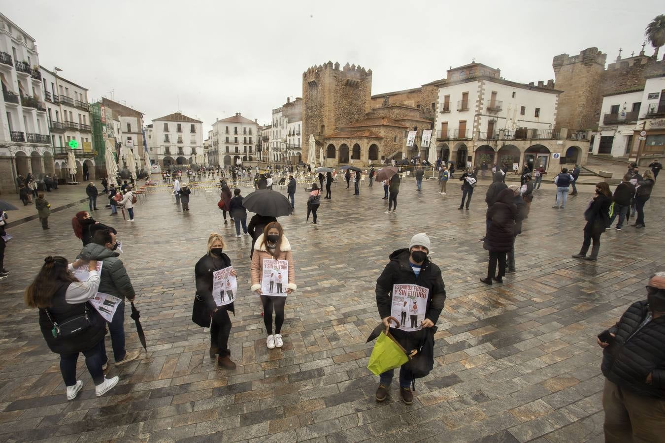 Concentración de hosteleros en Cáceres