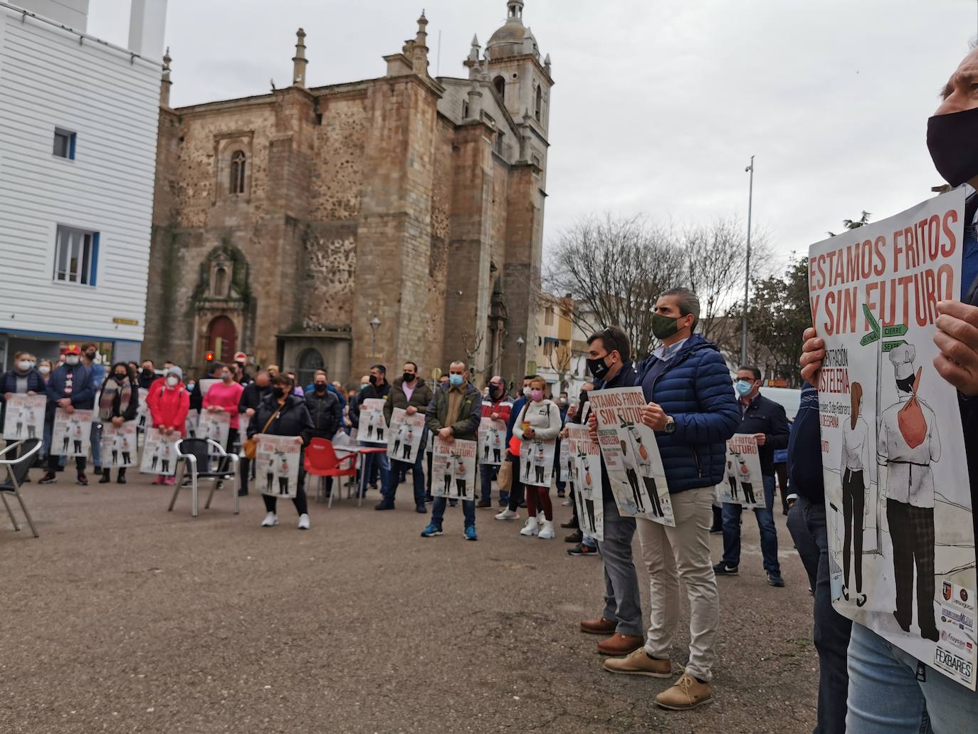 Protesta en Don Benito. 