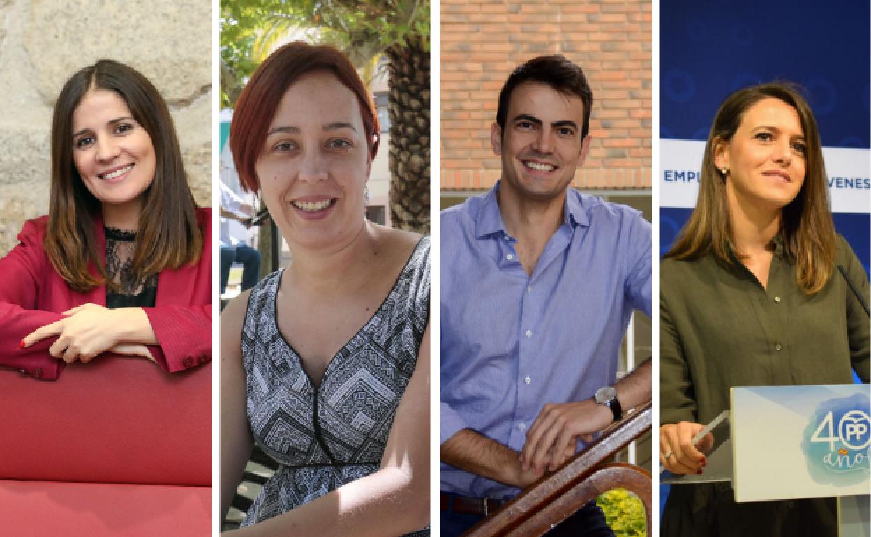 De izquierda a derecha: Isabel Gil Rosiña, Lorena Rodríguez, David Salazar y Gema Cortés.