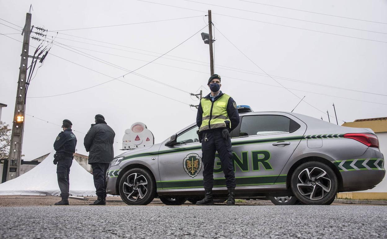 Controles del lado portugués de la frontera. 