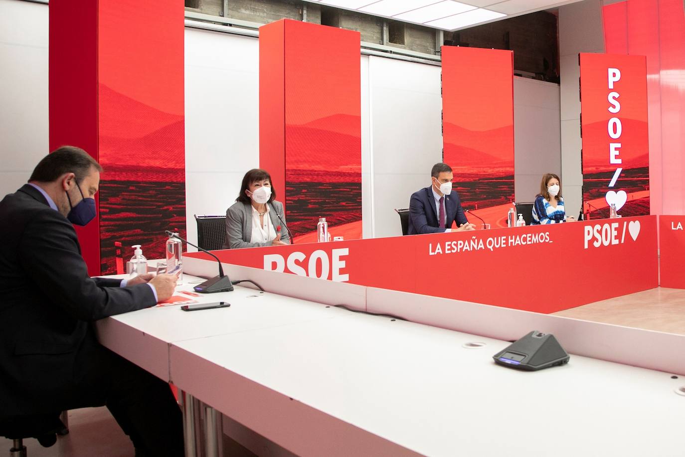 Reunión de la ejecutiva del PSOE.