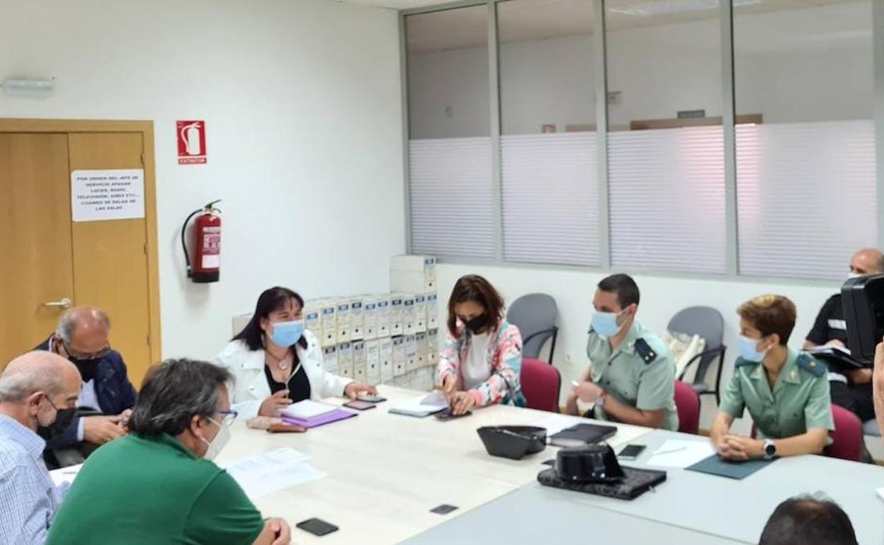 Reunión del comité de dirección del plan Infoex, esta mañana en Cáceres. 