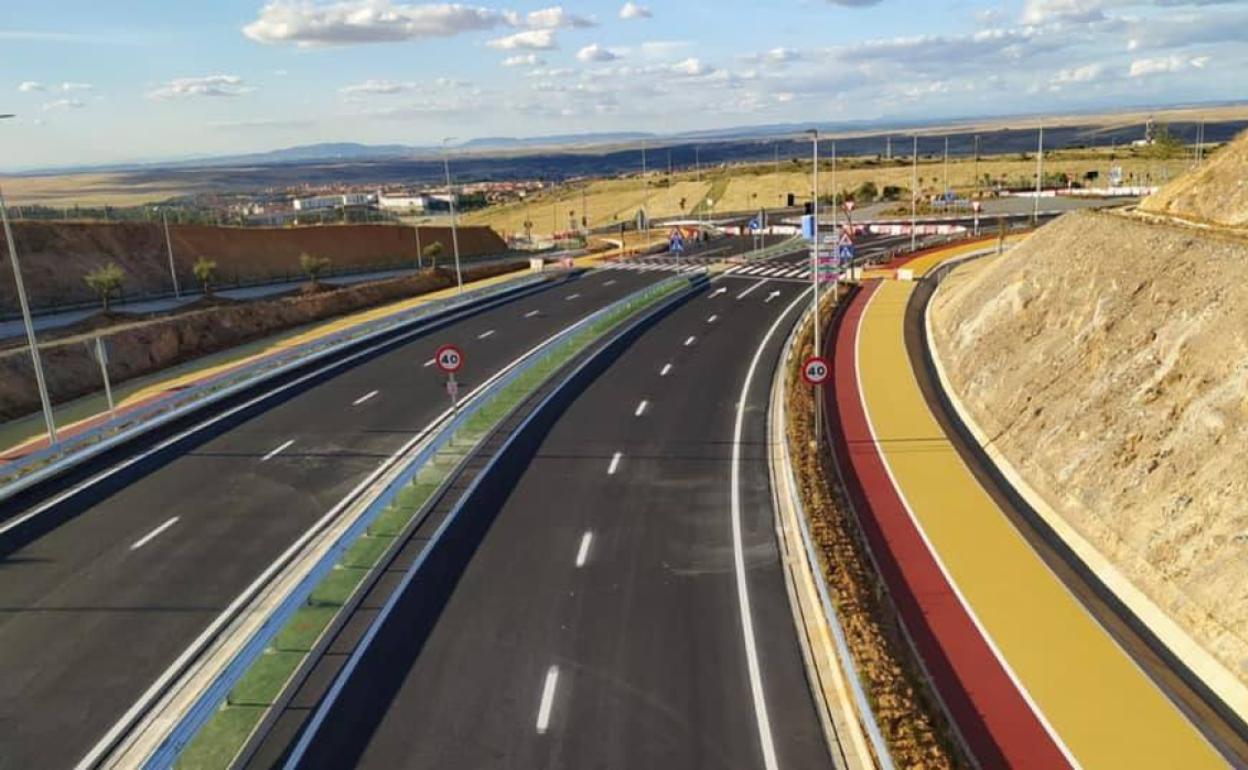 Imagen actual de la Ronda Sureste cuyos trabajos han finalizado este martes. 