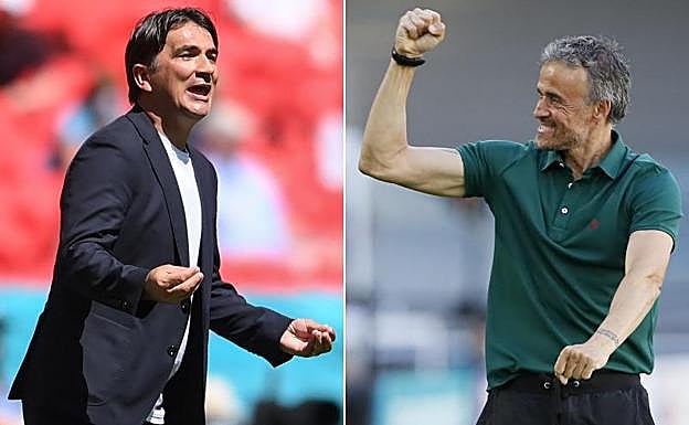 Zlatko Dalic y Luis Enrique. 