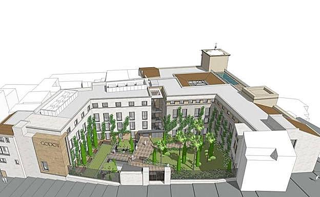 El jardín, diseñado por Álvaro de la Rosa, quedará abierto a la ciudad con distintos ambientes.