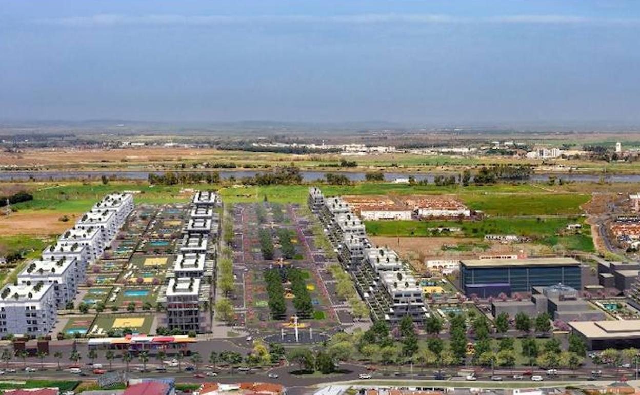 Reproducción infográfica de cómo quedará la barriada una vez construida en un plazo de cinco años. 