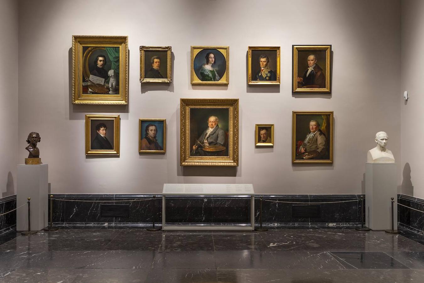 Retratos y autorretratos de artistas. Sala 62 A del Museo Nacional del Prado.