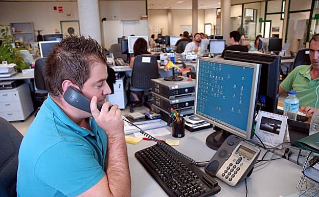 Imagen de archivo de empleados de la Junta de Extremadura. 