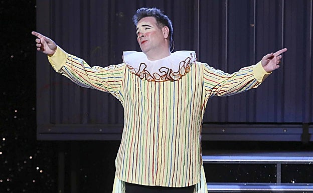 Carlos Latre, en su debú en el Teatro Romano de Mérida. 