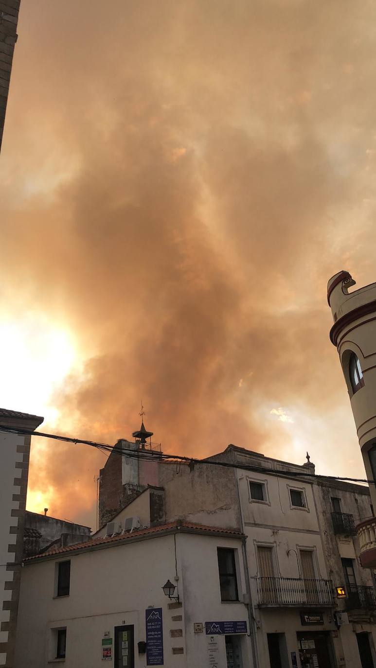 Fotos: Imágenes del incendio originado este miércoles cerca de Alburquerque