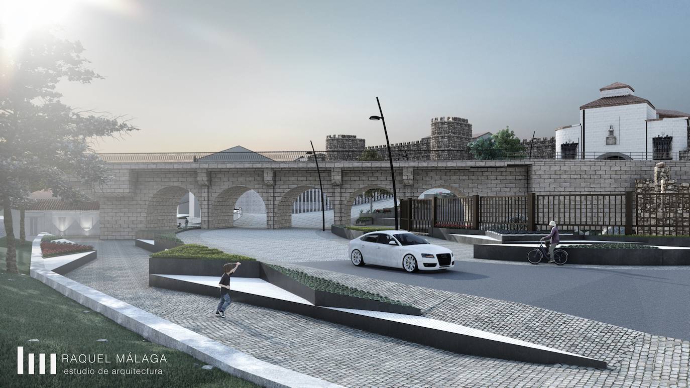 Fotos: Recreación informática de cómo quedará el entorno del puente de Trujillo de Plasencia