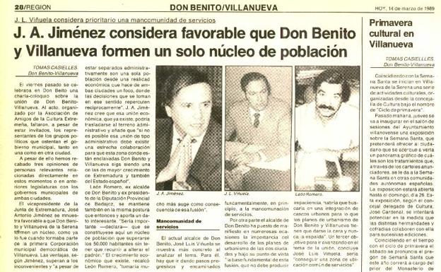 p 14 de marzo de 1989. La fusión era un tema recurrente, se organizaban coloquios sobre ella y a menudo se pronunciaban los políticos.