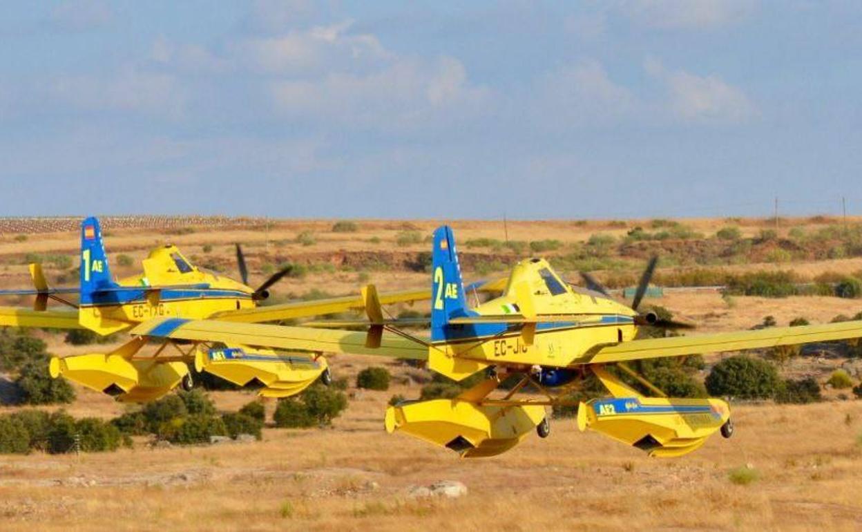 El Plan Infoex interviene a lo largo de la última semana en tres incendios forestales