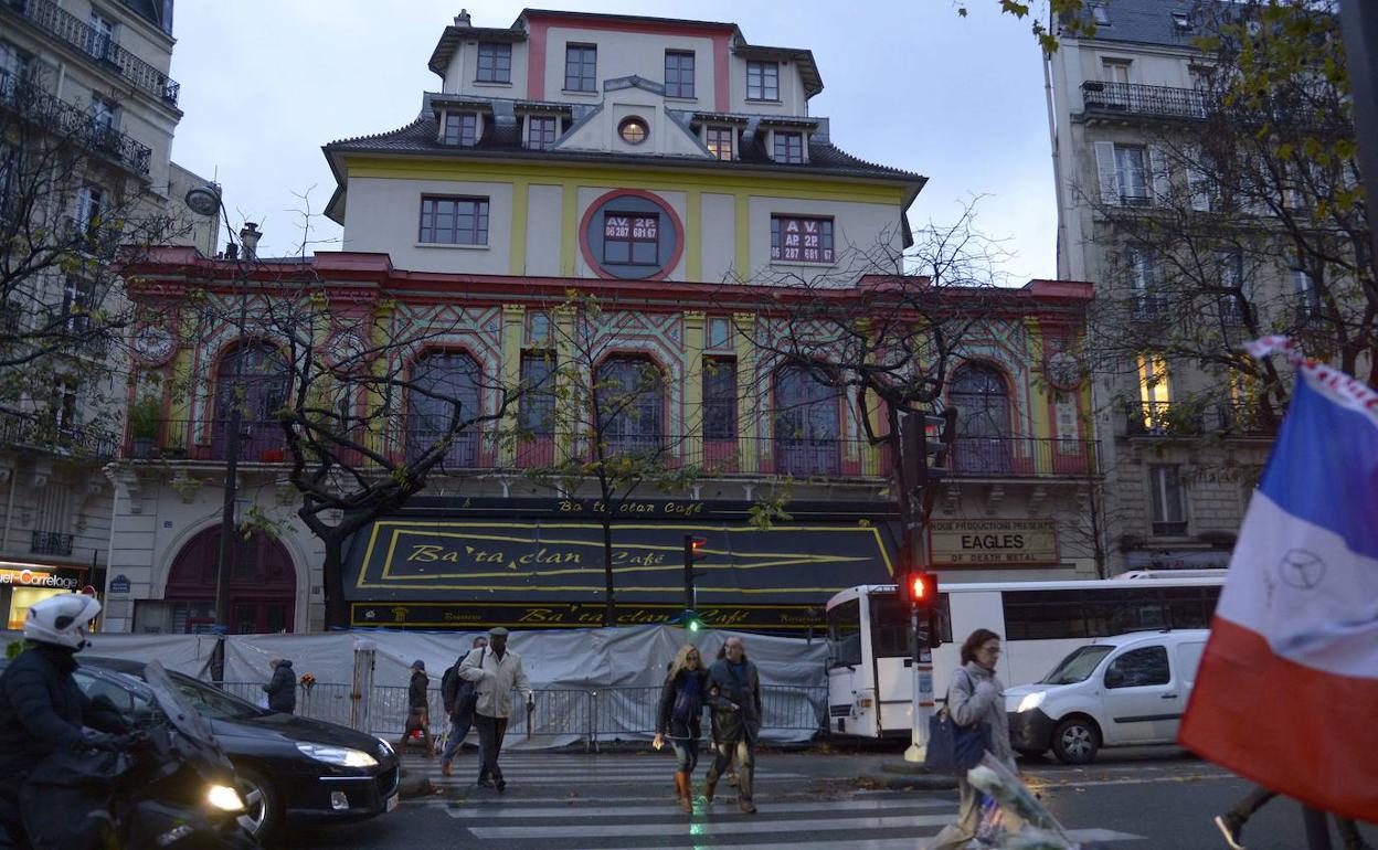 Sala Bataclan de París, dias después del atentado terrorista.