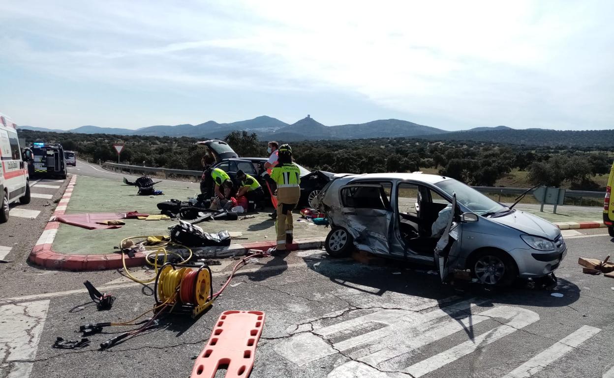 Así han quedado los vehículos tras el accidente