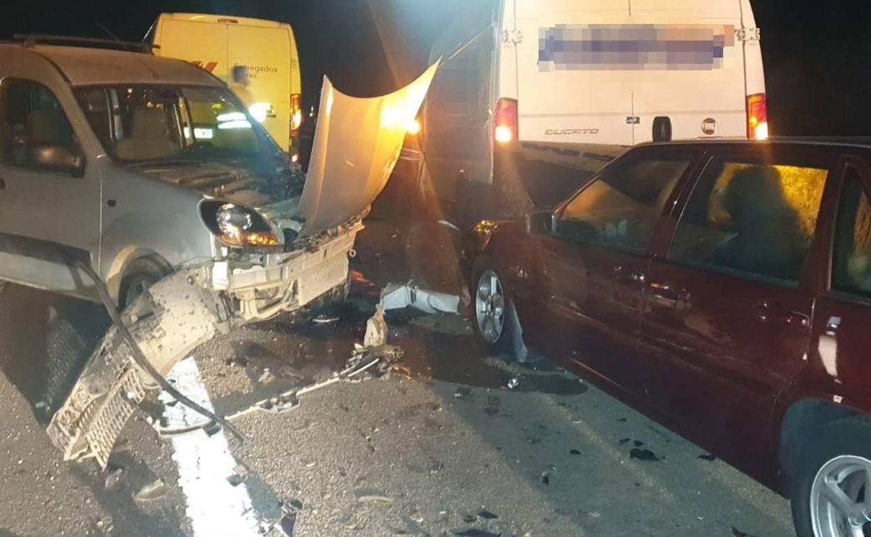 Imagen del accidente provocado por el conductor.