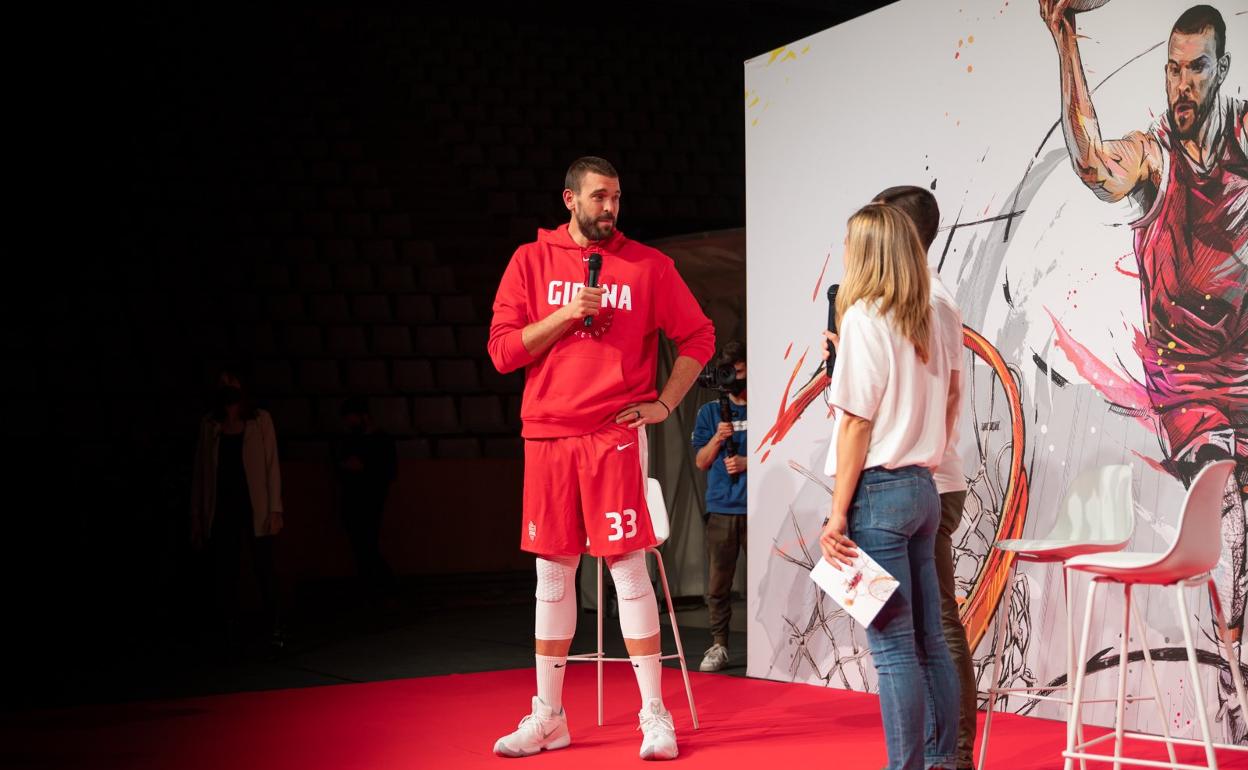 Marc Gasol, tras anunciar su fichaje por el Girona. 