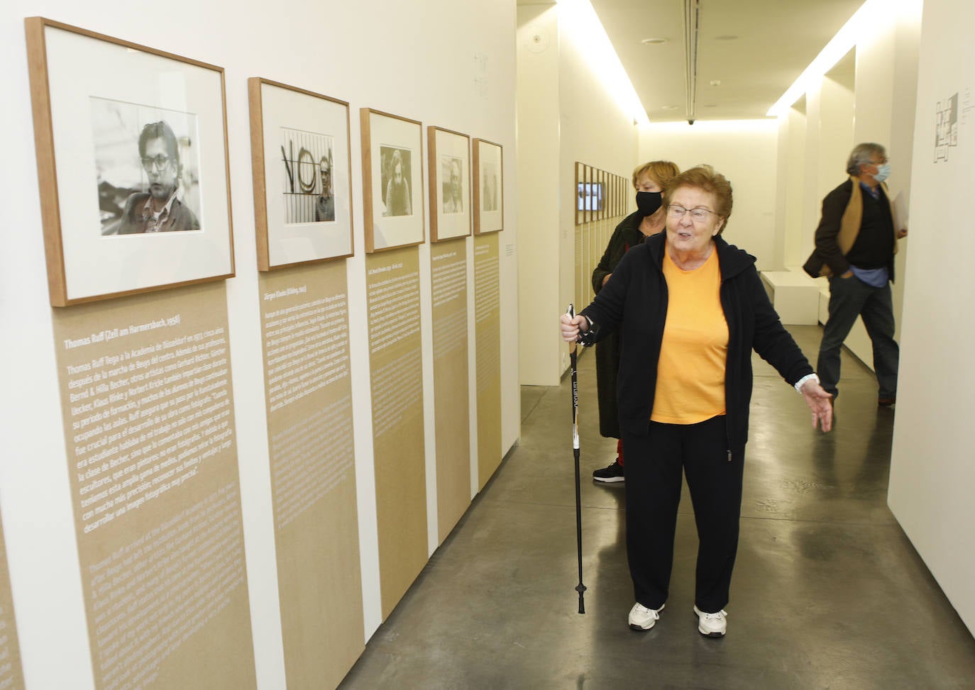 Helga de Alvear en la inauguración de la muestra.