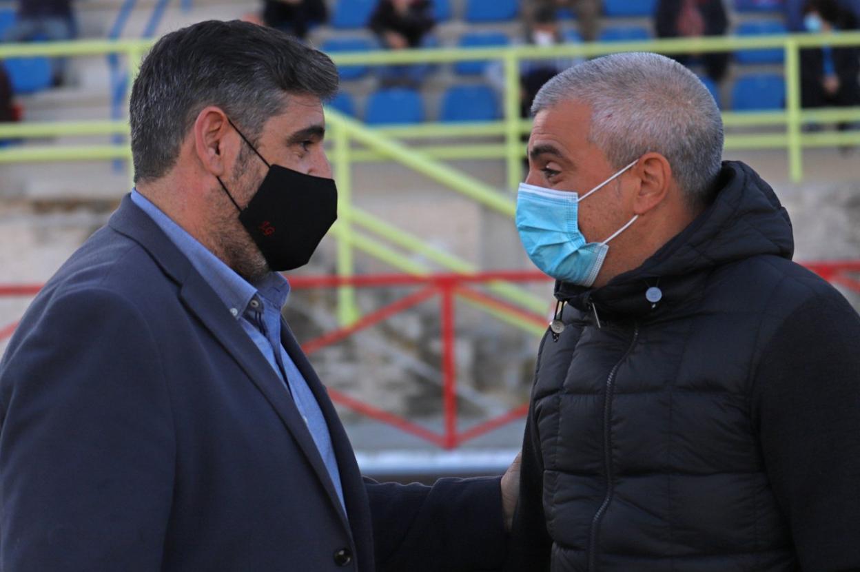 Juan García y De los Mozos en un Don Benito-Villanovense. 