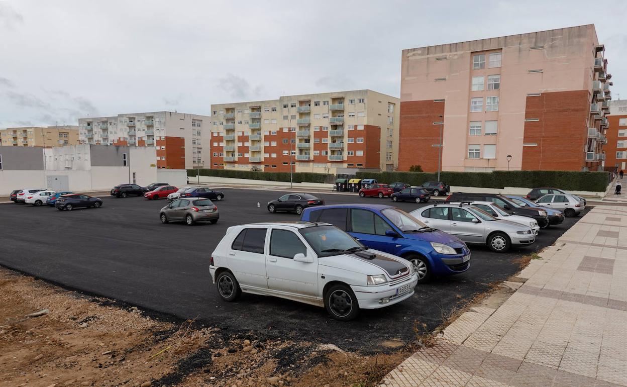 Aparcamiento de la calle Batalla de la Abuera, en Cerro Gordo, que servirá de modelo para los nuevos. 