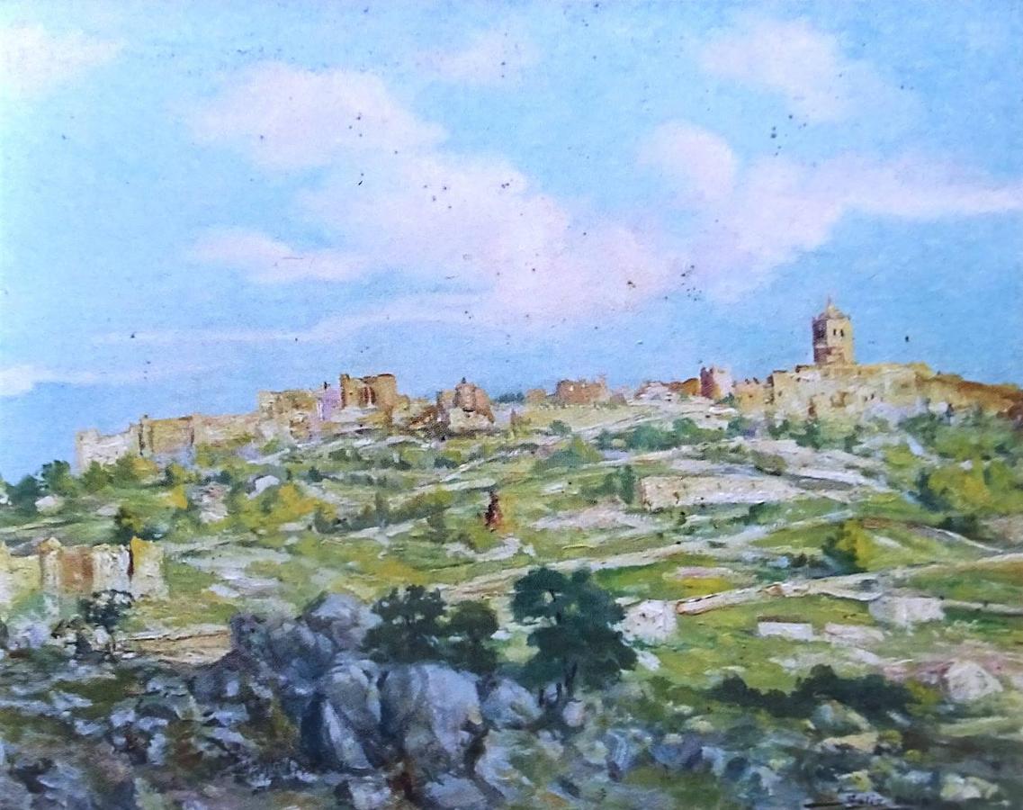 Vista de Trujillo. Óleo sobre tabla de Solís Ávila. (Del libro 'Solís Ávila, el color de esta tierra')