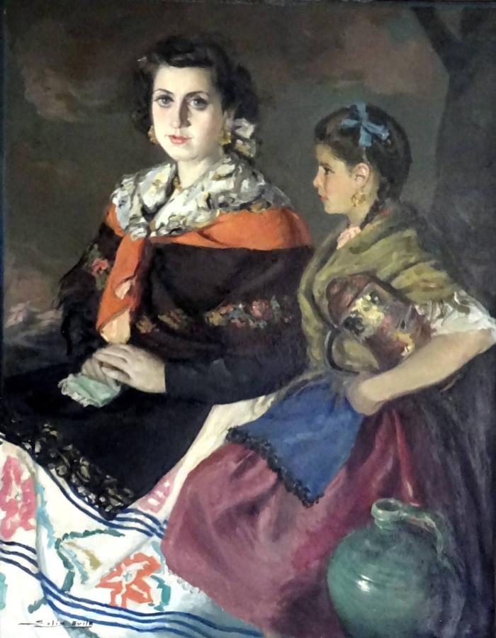 Tía y sobrina de Garciaz. Cuadro pintado en 1944 que está en el Museo Pedrilla
