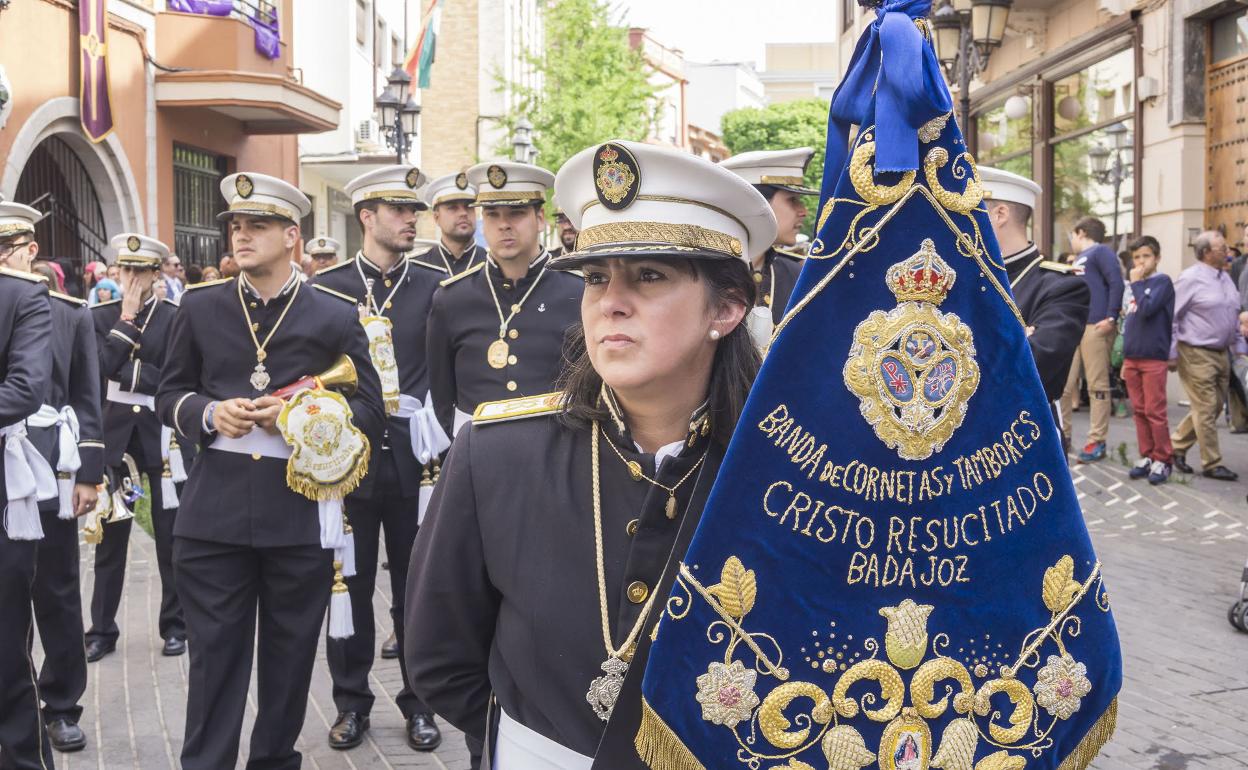 La Banda del Resucitado en una procesión de 2017.