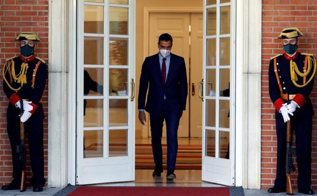 Pedro Sánchez, en la Moncloa. 