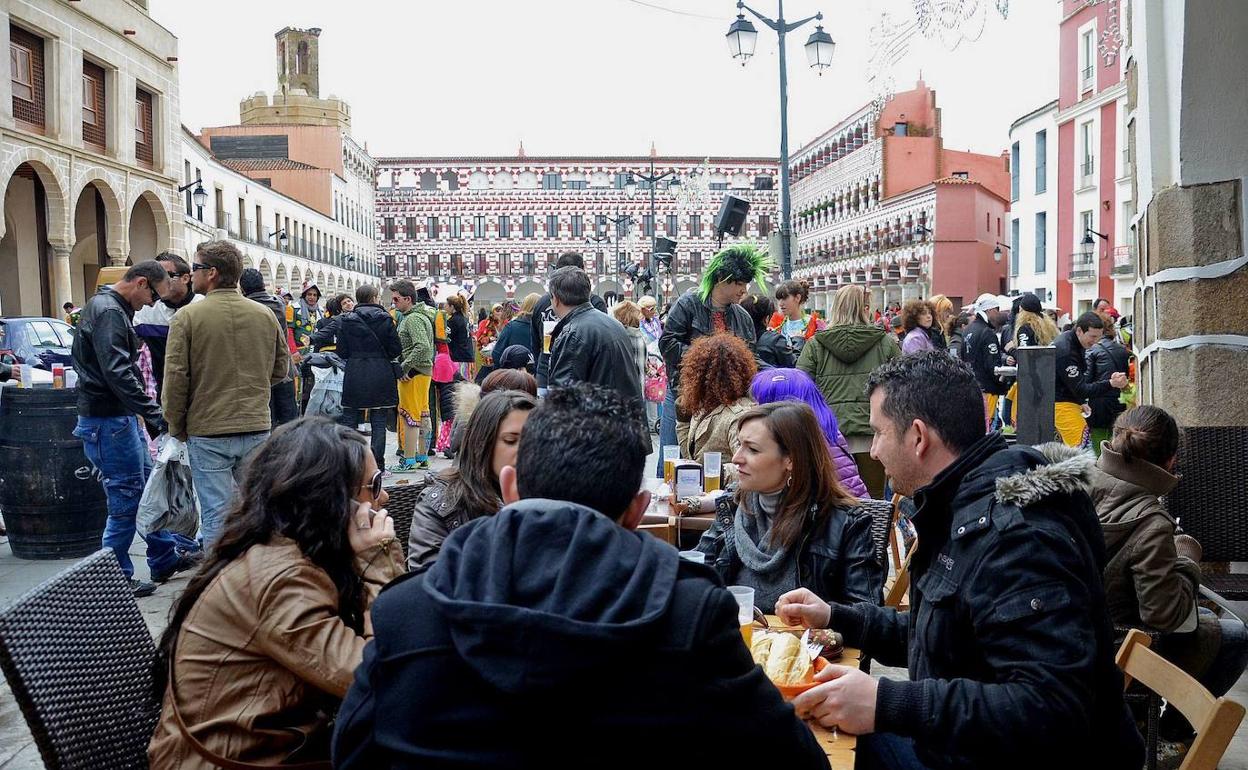 Imagen de archivo de la Plaza Alta durante Carnaval. 